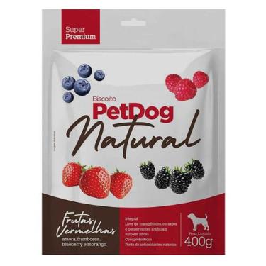 Imagem de Biscoito Pet Dog Natural para Cães Frutas Vermelhas 400g - PETDOG