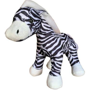 Imagem de Zebra Safári De Pelúcia 37 Cm Antialérgica - RPT