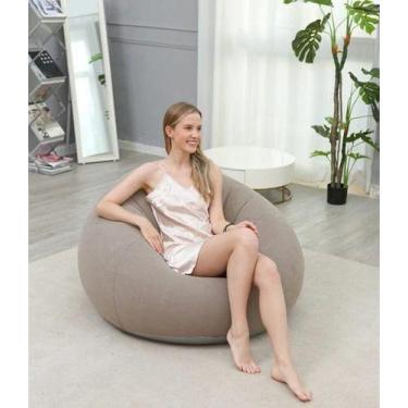 Imagem de Puff Inflável Confortável Descanso - Poltrona - SHOP ALTERNATIVO, Bege