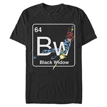 Imagem de Marvel Camiseta masculina Big & Tall Classic Periodic Black Widow de manga curta, 3GG, Preto, 3G