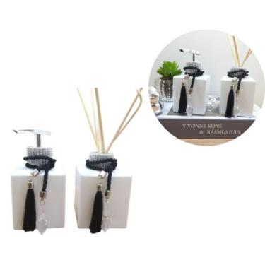 Imagem de Kit Para Lavabo e Banheiro Porta Sabonete Líquido Aromatizador Luxo Br