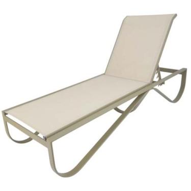 Imagem de Espreguiçadeira Piscina Praia Resistente Sol Chuva e Maresia - Nossa K
