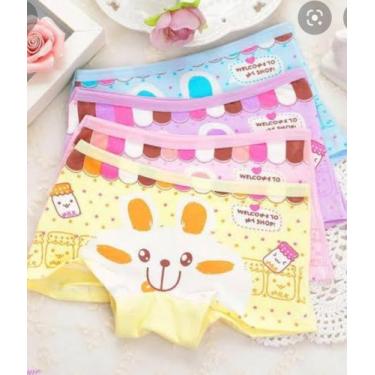 Imagem de 6 Calcinha BOXER Infantil 0a10anos  Algodão Shortinho cueca  boxe shor
