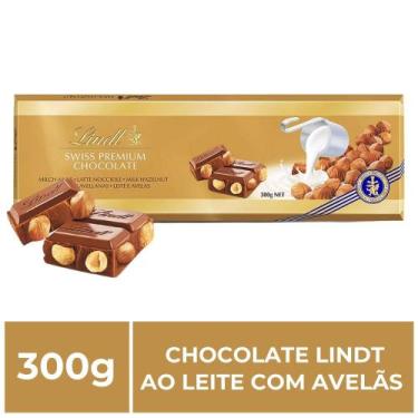 Imagem de Chocolate Lindt Premium, Ao Leite Com Avelã, Barra de 300g