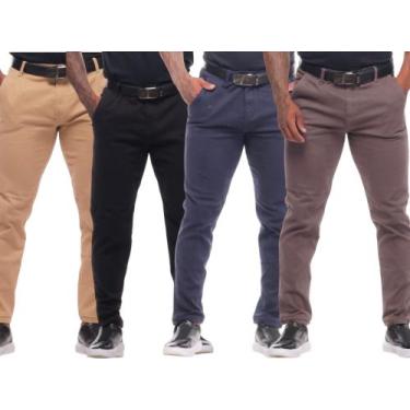 Imagem de Calça Masculina Esporte Fino Social Bolso Embutido - Volgue, Cinza chu