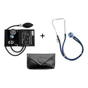 Imagem de Kit Rappaport Estetoscópio Duplo P. A. MED + Esfigmomanometro Aparelho