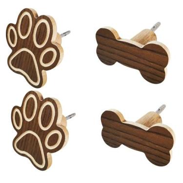 Imagem de 4 Ganchos de parede Patinha e Osso infantil pet mochila guia - Souveni