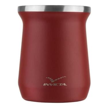 Imagem de Cuia Térmica Inox 250 Ml Invicta Vaccum Mate Vermelho