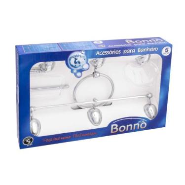 Imagem de Kit de Banheiro Linha Bonno 5 peças Cromado Cristal - Aquaplás