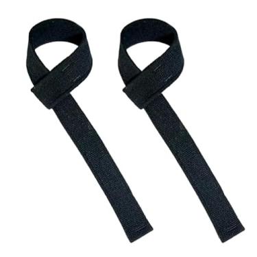 Imagem de Strap par Tala Musculação Algodão 100% Cor preto Academia Musculação DeadLif Treino de Costas Levantamento