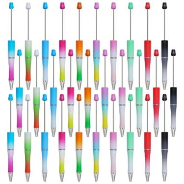 Imagem de jiebor 30 peças de canetas de contas de plástico canetas esferográficas de tinta preta, canetas esferográficas para diários, crianças, estudantes, professores, presentes de formatura, escritório, materiais escolares