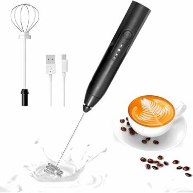 Imagem de Mini Mixer Portátil Misturador de Bebidas Batedor Espumador de Leite USB Recarregável Cozinha Cafe Ovo PREMIUM