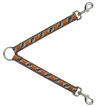 Imagem de Buckle-Down Divisor de coleira para cães com ícone Kokopelli marrom ocidental vermelho 2,5 cm de comprimento e 2,5 cm de largura