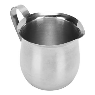 Imagem de Jarro de Espuma de Leite de Aço Inoxidável - Xícara de café Expresso Com Leite - Jarra de Milkshake de Mel - Copo de Molho de Creme - Perfeito para Cervejarias Caseiras (8 onças)