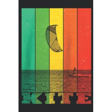 Imagem de Kitesurfing Freestyle Kite Board Surfing Kiteboarding Raglan Baseball Family: Lined Journal Notebook To Do Schedule, Medium 6x9 Inches, 100 Pages, Printed Cover