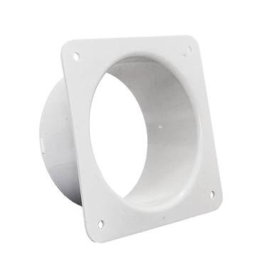 Imagem de Flange de conector de duto de 10 cm, conector de flange reto ABS JSIXASO para secadora, banheiro, exaustor de cozinha e ventilador em linha