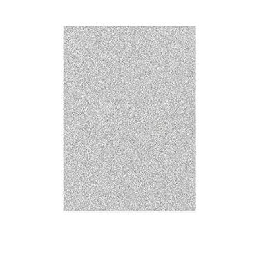 Imagem de Pacote com 20 folhas de artesanato brilhantes em papel de artesanato com glitter tamanho A4, materiais de arte e artesanato em cartolina com glitter para decoração de festa de projeto DIY (prata)