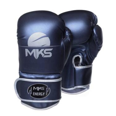 Imagem de Luva de Boxe MKS Energy V2 Metalic Blue, 16oz