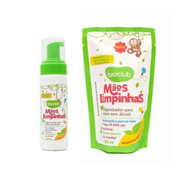 Imagem de Higienizador Vegano Sem Álcool Mãos Limpinhas +Refil Bioclub