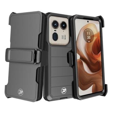 Imagem de Wireless ProTech Capa compatível com Motorola Edge 50 Ultra 5G e Moto X50 Ultra, coldre com clipe de cinto resistente com camada tripla de TPU e capa forrada com policarbonato