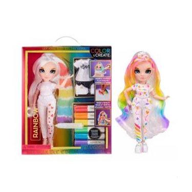 Imagem de Boneca Rainbow High Color Create Fashion Diy Olhos Azuis MGA 594123
