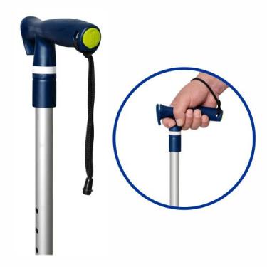 Imagem de Bengala Tipo T Ajustável Alumínio Azul Escuro Mercur