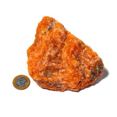 Imagem de 01 Calcita Laranja Bruto Esoterismo 600 a 700g 10-15cm TipoA - Cristai