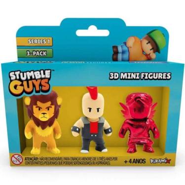 Imagem de Pack com 3 mini figuras stumble guys leonidas / punk rock / ruby cupid