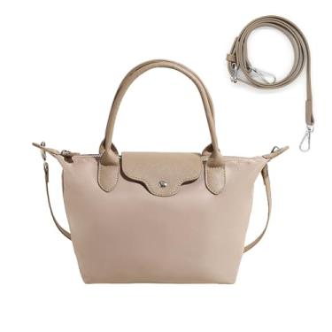 Imagem de Long Keeper Mini bolsa transversal para mulheres, casual, leve, pequena, de nylon, bolsas de ombro e bolsas de mão com alça, Caqui, 7.87" x 3.94" x 7.09"