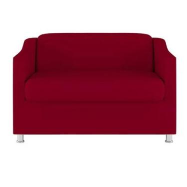 Imagem de Namoradeira Decorativa Reforçada Recepção Suede Vermelho - JMDECOR