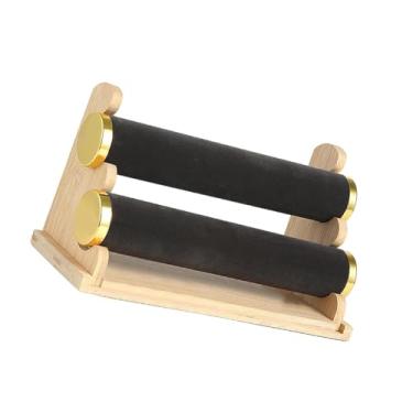 Imagem de APLVFFZH Suporte para Pulseira, Suporte para Relógio, Organizador de Joias para Penteadeira, Casa, Loja, Venda, Duas Camadas Cinza