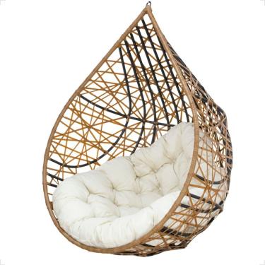 Imagem de Balanço Suspenso Ninho Gota Com Mosquetão E Mola Para Ambiente Externo - Caramelo A1