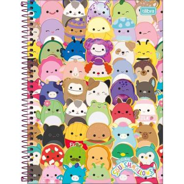 Imagem de Caderno Universitário Squishmallows Tilibra Capa Dura Espiral - 1 Matéria 80 Folhas Vários Bichinhos