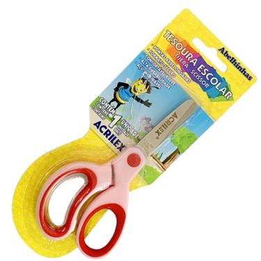 Imagem de Tesoura Escolar Acrilex - Bicolor Rosa