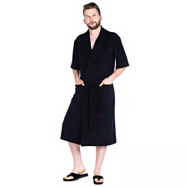 Imagem de Roupão Masculino Vairelli Atoalhado Henrique Cor Preto 10 Tamanho G
