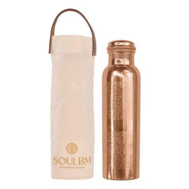 Imagem de Garrafa De Cobre Puro Indiano Ayurveda 1 Litro Água Tamra Jal Soulbm G