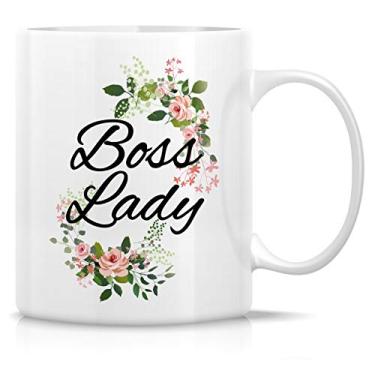 Imagem de Retreez Caneca engraçada - Boss Lady 325 ml canecas de café de cerâmica - engraçado, sarcasmo, sarcástico, motivacional, presentes de aniversário inspiradores para amigos, colegas de trabalho