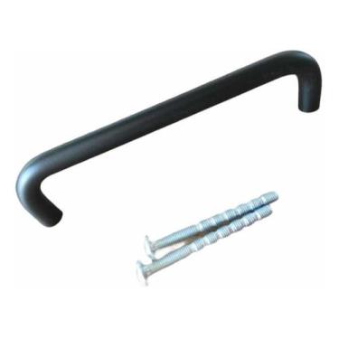 Imagem de Puxador 128mm Alça Trave Preto Fosco 28 Unidades - comercial olv