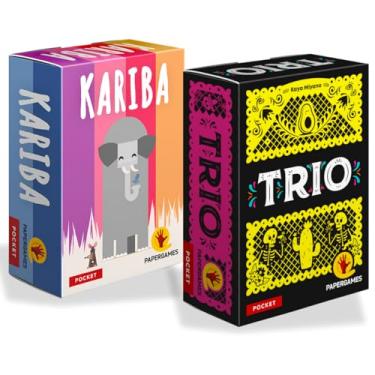 Imagem de Jogos de Cartas Trio Kariba Tabuleiro Baralho Brinquedo