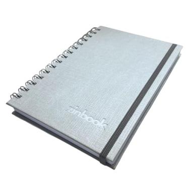 Imagem de Sketchbook Caderno De Desenho A5 150g/m² zinbook Colors Capa Dura Folha Branca Sem Pauta Wire-o (Prateado)