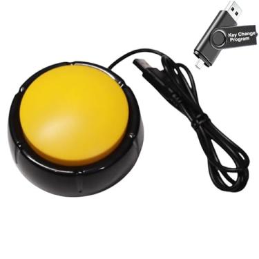 Imagem de Teclado macro USB de programação, botão de decisão de política principal com uma mão, tecla Enter padrão, teclado de controle para resposta de loteria de interruptor de jogo, PC, pen drive USB com