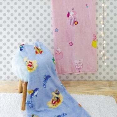Imagem de Manta Dyuri Baby Carinho Entre Amigos Cor Azul Claro 90x110cm Jolitex 
