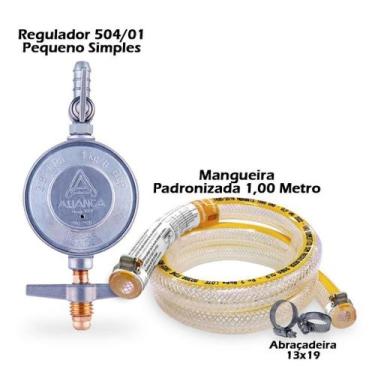 Imagem de Kit de Instalação de Gás para Fogão Peq Simples 1,00 Metro - TUDOGÁS