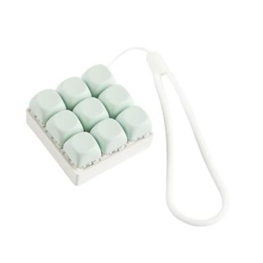 Imagem de Milageto Teclado Clicker Fidget Brinquedo Telefone Corrente para Amante Portátil Divertido Presente Compacto com Cordão de Silicone Botão Dedo Clicker, Verde