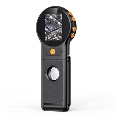 Imagem de Jectse Microscópio Dobrável, Lupa de Brinquedos Infantis de Tela de 500x 2,0 Polegadas Com 8 Luzes LED, Lente de Foco Automático de 1080p, Formato de Vídeo Avi, ótimo para Veias,