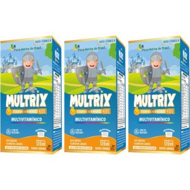 Imagem de KIT 3X MULTRIX (Xarope Infantil com Vitaminas de A a Z) 120ml - Flora 