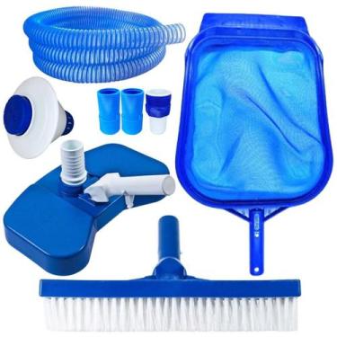 Imagem de Kit Limpeza Para Piscinas Mangueira Siliconada 4Mt Clorador - Shopnego