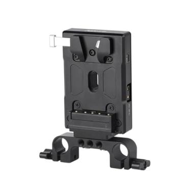 Imagem de Nitze Placa Adaptadora de Bateria para Montagem em V, com Entrada/Saída USB-C (PD 3.0), DC (8V/3A), D-tap (14,8V/10A) Saída e Grampo de Haste de 15 mm para Fonte de Alimentação de Câmera - N21-D8B