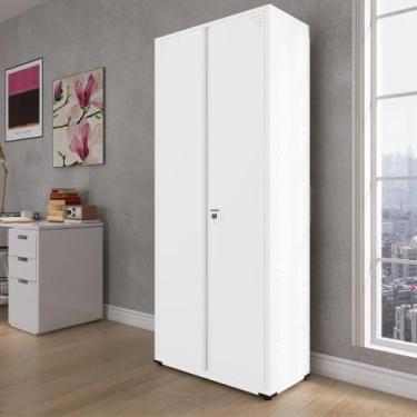 Imagem de Armário de Aço 2 Portas 4 Prateleiras com Chave AP409SL - Pandin Móvei