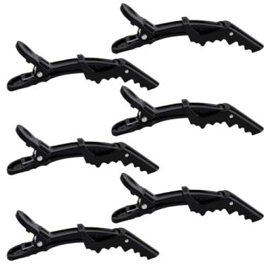 Imagem de Kit 6 Presilhas Prendedor Cabelo Bico Jacare Crocodilo Preto